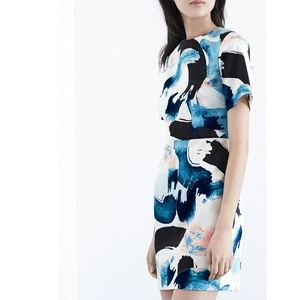 Warehouse Brushstroke Print Dress